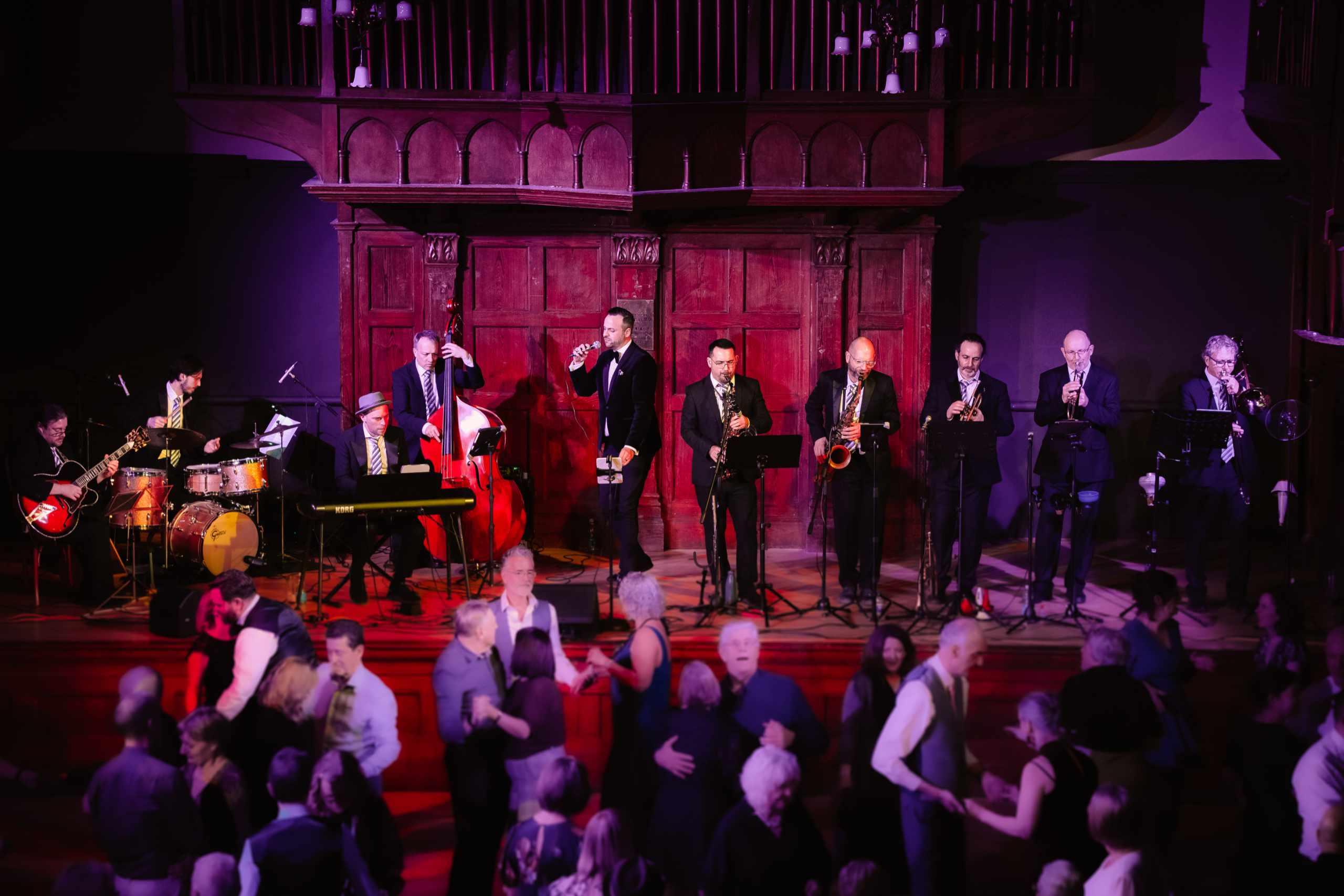 Kennedy Swing Band overhead shot